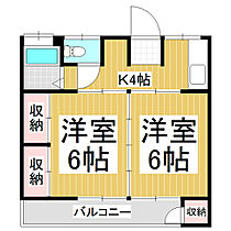 青沼アパートＡ  ｜ 長野県長野市大字安茂里（賃貸アパート2K・2階・34.00㎡） その2