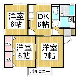 間取図画像 3DK