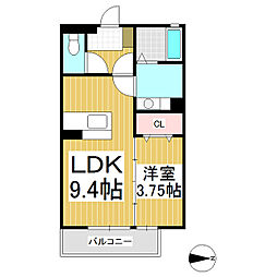 BrickHouse 1LDKの間取図画像