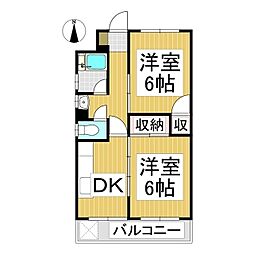 メゾン北条 2Kの間取図画像