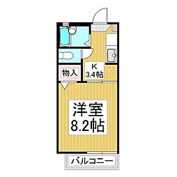 ディアスりんどうA 1Kの間取図画像