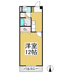 サウス北条 1Kの間取図画像