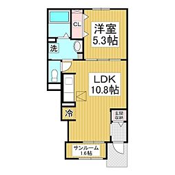 コージーコート 1LDKの間取図画像