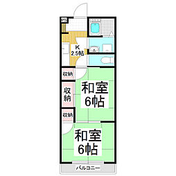 コーポラスK 2Kの間取図画像