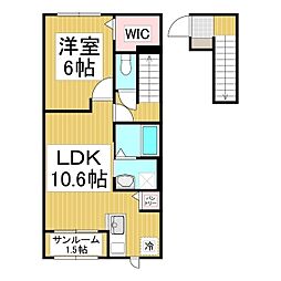 ア.ラ.モードB 1LDKの間取図画像
