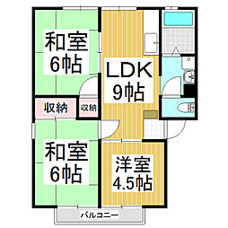 サンシティ中御所 3LDKの間取図画像