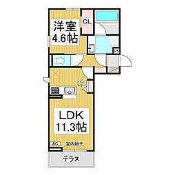 oryzafolium(オリザフォリウム) 1LDKの間取図画像