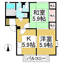 フレグランスAMI　A棟  ｜ 長野県千曲市大字屋代（賃貸アパート2K・1階・43.54㎡） その2