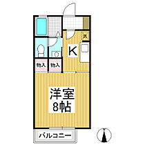 パラーシオ近藤　A棟  ｜ 長野県長野市篠ノ井御幣川（賃貸アパート1K・2階・26.93㎡） その2