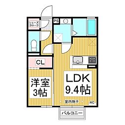 Ｖｉｌｌａｇｅ丹波島 1階1LDKの間取り