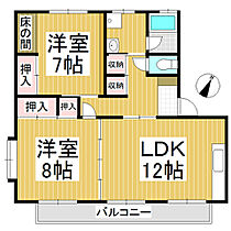 シープスリー3号館  ｜ 長野県長野市広田（賃貸アパート2LDK・1階・66.00㎡） その2