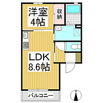 ホワイトベリー  ｜ 長野県長野市篠ノ井小森（賃貸アパート1LDK・1階・32.00㎡） その2