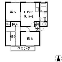 サンビレッジ青木島　B棟  ｜ 長野県長野市青木島町綱島（賃貸アパート3LDK・2階・60.00㎡） その2