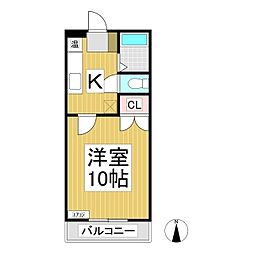 スコラハウスS 1Kの間取図画像