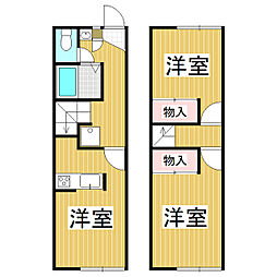 レオパレストゥロイメ 2DKの間取図画像
