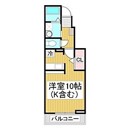 イデアール・ベルデ ワンルームの間取図画像