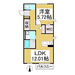 SDSレジデンス 1LDKの間取図画像