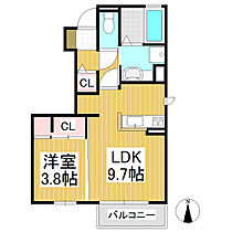 LIEN　S棟  ｜ 長野県上田市緑が丘3丁目（賃貸アパート1LDK・1階・36.36㎡） その2