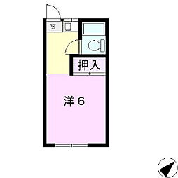 ツバキハイツ 1Kの間取図画像
