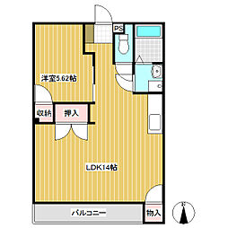 サンライズドリーム 1LDKの間取図画像
