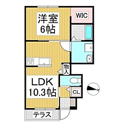 Yucca Terrace 1LDKの間取図画像