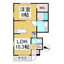 Yucca Terrace 1LDKの間取図画像