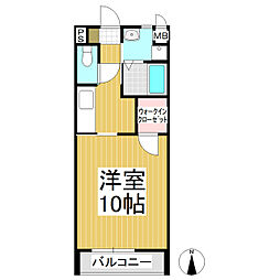SunPalace花園 1Kの間取図画像