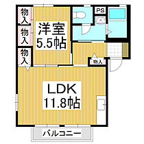 フレグランス乙女Ｃ棟  ｜ 長野県小諸市乙女（賃貸アパート1LDK・2階・43.54㎡） その2