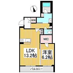 シャーメゾンクレア 1階1LDKの間取り