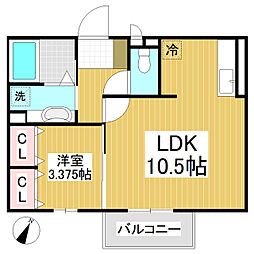 ベイリービーズ 1LDKの間取図画像