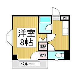 メゾン・セシボン・E 1Kの間取図画像