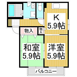 ベルソーナC 2Kの間取図画像