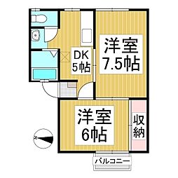 ブラントウハウス 2DKの間取図画像