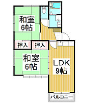 ホワイティ沙羅　Ｃ棟  ｜ 長野県長野市大字高田（賃貸アパート2LDK・2階・47.00㎡） その2