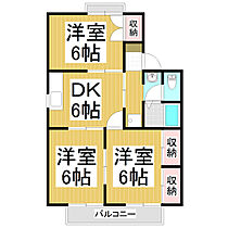 開沖ライブタウン　B棟  ｜ 長野県長野市大字安茂里小市1丁目（賃貸アパート3DK・2階・52.00㎡） その2