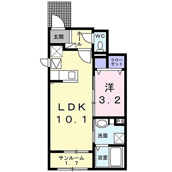 長野県長野市上松2丁目(賃貸アパート1LDK・1階・36.29㎡)の写真 その2