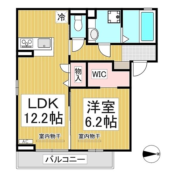 Lemon grass ｜長野県長野市大字栗田(賃貸アパート1LDK・3階・47.58㎡)の写真 その2