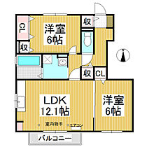 グレイセス尾張部　Ａ  ｜ 長野県長野市大字北尾張部（賃貸アパート2LDK・1階・60.32㎡） その2