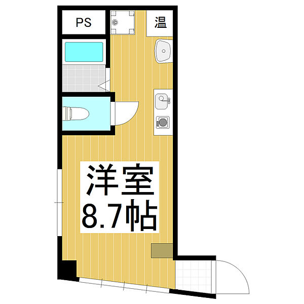 鎌田ビル ｜長野県長野市大字南長野北石堂町(賃貸マンション1R・4階・22.38㎡)の写真 その2