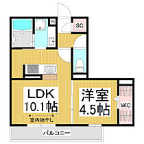 コンフォーティア中御所　Ｂ棟  ｜ 長野県長野市中御所4丁目（賃貸アパート1LDK・1階・37.06㎡） その2