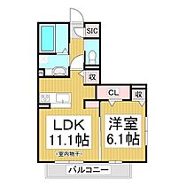 コラージュななせ  ｜ 長野県長野市鶴賀（賃貸アパート1LDK・2階・42.86㎡） その2