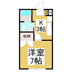 ピュア本郷 1Kの間取図画像