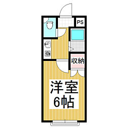 ベルメゾン 1Kの間取図画像