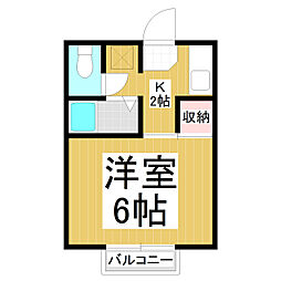 ハイツ61 1Kの間取図画像