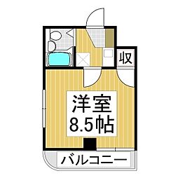 レヂデンスナガノ 1Kの間取図画像