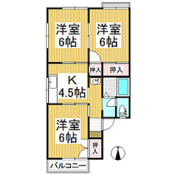パークシティ高山 3Kの間取図画像