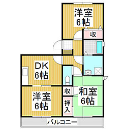 フェニックスST 3DKの間取図画像