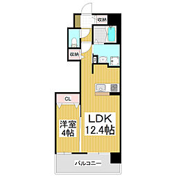 アヴァンセ東口 1LDKの間取図画像