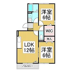 ライジング・エムB 2LDKの間取図画像