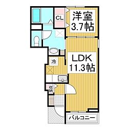 シャルマン櫻街 1LDKの間取図画像